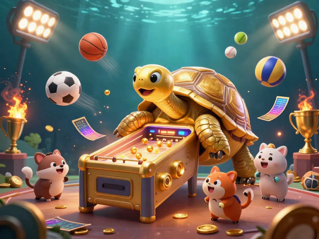 Experience the excitement of U888 with animated sports elements and a lively casino-themed scene.